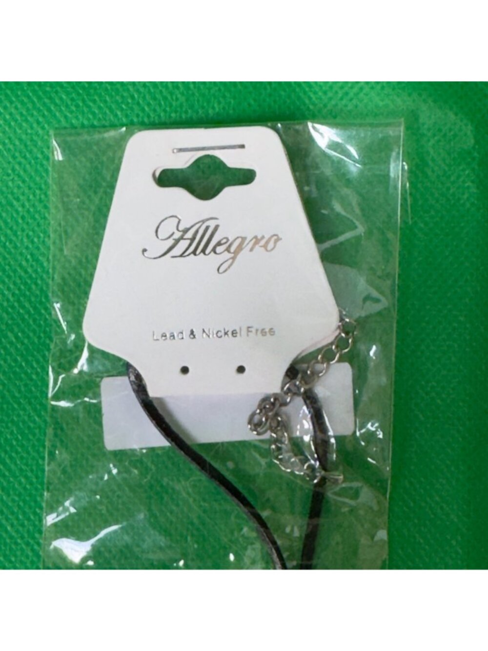 ALLEGRO Black Rhinestone Cross Pendant Necklace With Adjustable Cord - Picture 5 of 9